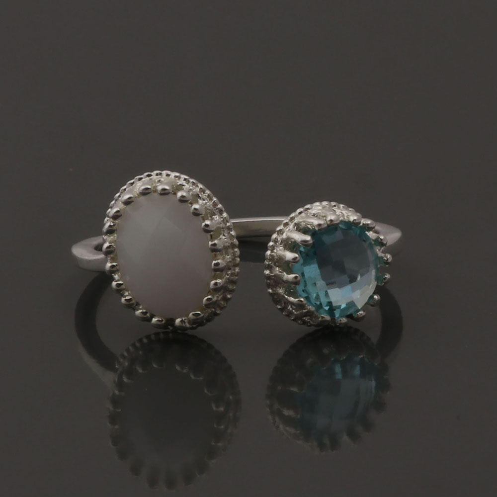 White & Blue