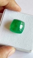 Pavé de sucre naturel émeraude d'origine colombienne, taille coussin, qualité AAA, 28,21 carats, certifié IGI, lustre vert, excellente qualité, 10-15 mm