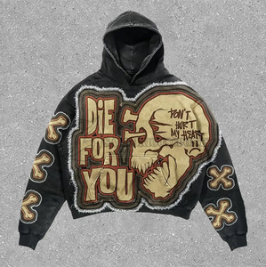 Haute qualité femmes 100% coton surdimensionné sweat à capuche léger Vintage Streetwear pull effet lavé imprimer automne - Product Image 3