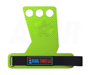 Poignées de gymnastique EVA Protecteurs de paume d'entraînement antidérapants à 3 trous pour l'haltérophilie et la coupe croisée unisexe - Product Image 6