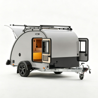 Mini-caravane de voyage en fibre de verre de haute qualité, légère, pour le camping en plein air, avec cuisine extérieure de luxe