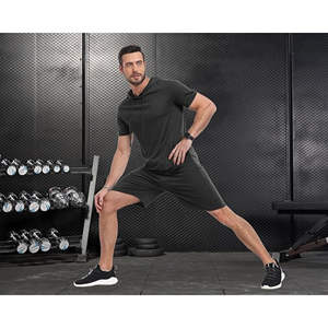 Men Athletic Apparel Set Featuring Hooded T-Shirt and <b>Shorts</b> Breathable and Comfortable for Warm Weather Fitness and <b>Travel</b> - Product Image 6