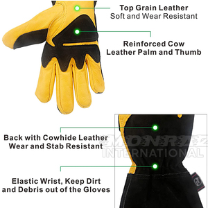 Guantes de soldadura de diseño personalizado Guantes de soldadura de material duradero de alta resistencia 2025 Nuevo diseño de talla grande - Product Image 6