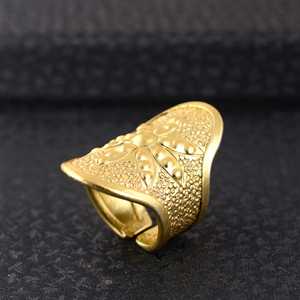 Unique Design Boho Flower Shield <b>Rings</b> Dainty Brass <b>Rings</b> Women 18K Gold Plated Floral Oval <b>Rings</b> <b>Statement</b> <b>Rings</b> Wholesale/OEM - Product Image 5