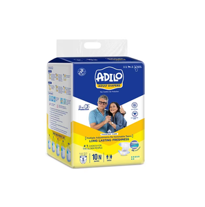 Couche pour adulte Adilo, style à bande ouverte, douce, confortable, haute absorption, ajustement sécurisé, facile à porter, soin fiable - Product Image 3