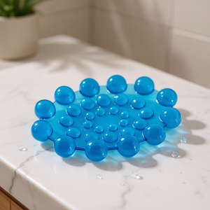 2004 P100 Gedy Porte-savon autoportant Transparent Bleu 12.7x8.7x1.6cm Collection Spot - Product Image 3