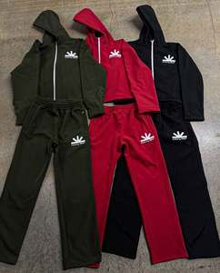 Conjuntos Deportivos Personalizados de Felpa Francesa 100% Algodón, Conjuntos Deportivos Holgados con Sudadera con Capucha y Cremallera y Pantalones Deportivos para Hombre - Product Image 2