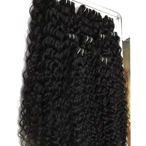 Harga pabrik langsung pemanjangan rambut kuil Virgin 100% suplai bundel rambut manusia Brasil selaras rambut kutikula wanita