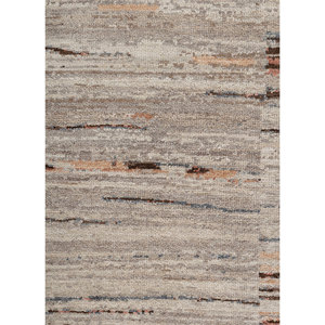 Tapis en laine noué à la main Aprezo Ivory AKWL-2115, tapis abstrait pour salon, entrée, couloir, tapis rectangulaires en puzzle pour adolescents - Product Image 3