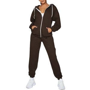 Clothing Manufacturers 2025 Fall Winter Women Clothes Custom Acid-washed <b>Zip</b> up <b>Hoodie</b> Sweatpants Womens Tracksuits 2 Piece Set - Product Image 2