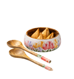 Bols de service en bois de bambou de qualité supérieure en bois naturel fait à la main et trempette pour boulettes et sauce soja pour les fêtes - Product Image 6