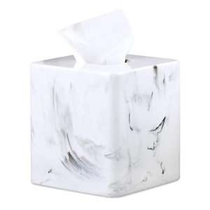 ที่ใส่กระดาษทิชชูเรซินทำมือพร้อมลายนูนดอกไม้เหมาะสำหรับห้องนอนและห้องน้ำที่มีสัมผัสที่ดีงาม - Product Image 2