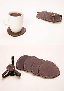 Juego de posavasos de cuero PU con estilo de Venta caliente de 6 posavasos de bebida duraderos antideslizantes impermeables perfectos para oficina en casa y regalos - Product Image 6