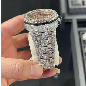 Luxury VVS Moissanite <b>Watch</b> | Iced Out Skeleton Presidential | Passes Diamond Tester Wholesale - Product Image 6