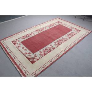 Alfombra Vintage de 5.2x8.3 pies, Alfombra Turca Grande, Alfombra Oriental Roja de Lana - Product Image 4