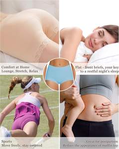 กางเกงชั้นในผู้หญิงแบบฮิปสเตอร์ ผ้าฝ้ายถักเนื้อนุ่ม ระบายอากาศได้ดี ยืดหยุ่น แห้งเร็ว เป็นมิตรต่อสิ่งแวดล้อม - Product Image 5