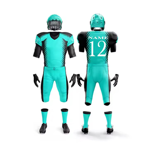 Conception personnalisée OEM uniformes de football américain pour les jeunes vêtements d'entraînement respirants à manches courtes ensembles d'uniformes de football américain - Product Image 1
