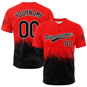 Camiseta de Béisbol con Cuello en V al por Mayor para Adultos, 100% Poliéster, Secado Rápido, Marca Personalizada, para Sóftbol y Béisbol - Product Image 1