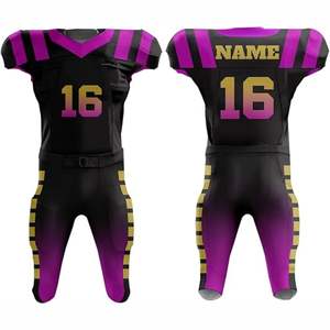 Maillot de football américain OEM de haute qualité, logo personnalisé, nouveau design, confortable, manches courtes, grande taille, protection UV - Product Image 1