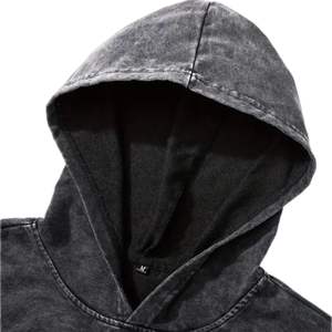 เสื้อฮู้ดซักกรดสำหรับผู้ชายเสื้อมีฮู้ดผ้าฟลีซผ้าฝ้าย100% พิมพ์ดิจิตอล GSM เสื้อมี450ซักหินแบบวินเทจสำหรับสวมใส่ในฤดูหนาว - Product Image 3