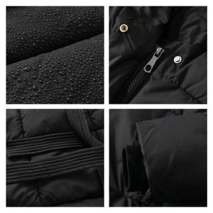 Chaqueta acolchada de Invierno para mujer, abrigo de abrigo con cinturón de longitud media, a prueba de salpicaduras, repelente al agua, a prueba de viento, resistente a las manchas - Product Image 6