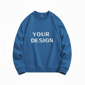 Sweat-shirt à col en tissu éponge personnalisable en polyester/coton avec logo brodé et motif de bricolage pour hommes - Product Image 3