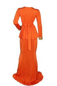 Kaftan Abaya XXL XXXL para mujer con cuentas doradas, suministro ODM personalizado, nuevo estilo, accesorios de ropa musulmana tradicional - Product Image 5