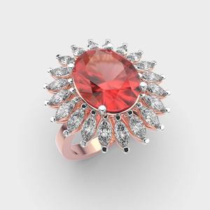 แหวนแต่งงานเพชรรูปไข่ 18K ทองคำแท้เพาะเลี้ยงในห้องปฏิบัติการสำหรับผู้หญิง แหวนซ้อนกันได้ ดีไซน์หรูหรา ของขวัญวันวาเลนไทน์ ออกแบบได้ตามต้องการ - Product Image 1