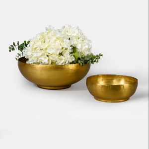 Juego de 2 cuencos decorativos de latón adecuados para exhibiciones de cocina étnica y servicio de estilo indio tradicional - Product Image 1