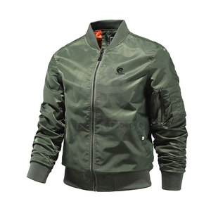 Wholesale High Quality <b>Men's</b> Bomber <b>Jacket</b> with Custom Logo <b>Filled</b> Nylon/Polyester Eco-Friendly Winter Fashion High Street Style - Product Image 1