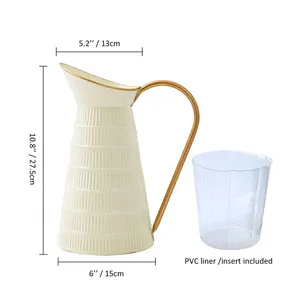 Jarrón de Metal hecho a mano mínimo nórdico, decoración moderna de lujo para el hogar, jarrón de exhibición de mesa central para florero elegante Zahid export - Product Image 6