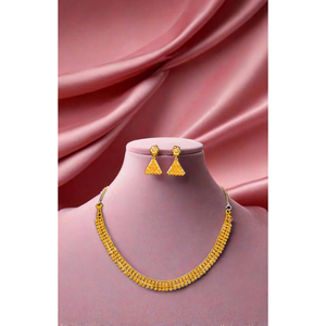 Boucles d'oreilles collier sur mesure OEM serties de boucles d'oreilles collier style unique en plaqué or 22 carats pour femmes bijoux par exportateurs - Product Image 1