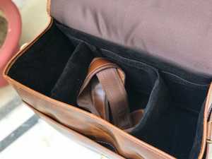 Bolso para cámara de fotografía DSLR de cuero de grano Fl genuino indio Bapa Vintage características impermeables para viajes al aire libre - Product Image 4