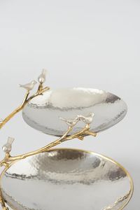 Brûleur de bakhoor en acier inoxydable de la plus haute qualité brûleur d'encens de taille personnalisée avec support au design de feuille de laiton à vendre - Product Image 2