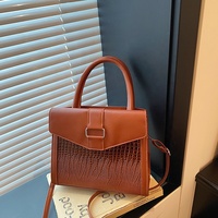 Nouveau Sac à Main Tendance 2026 en Cuir PU Motif Crocodile avec Fermoir Métallique, Grande Capacité, Sac Bandoulière pour Femme