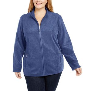 Giacca sportiva da donna Karen Scott taglie forti in pile rosso Zeroproof Performance taglia 1X - Product Image 1