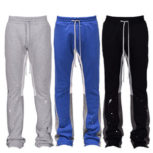 Pantalons de survêtement vintage personnalisés pour hommes, de haute qualité, pantalons larges et évasés avec motif d'hiver superposé - Product Image 2