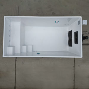 สระว่ายน้ำสำเร็จรูปทรงสี่เหลี่ยมสไตล์ใหม่เหมาะกับครอบครัวอย่างยิ่งพร้อมอุปกรณ์เสริมพลาสติกฝังพื้น - Product Image 4