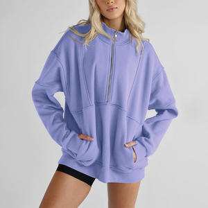 Ropa de calle personalizada para mujer, sudaderas con hombros caídos y logotipo bordado, personalización para gimnasio, entrenamiento informal y ropa de calle - Product Image 3