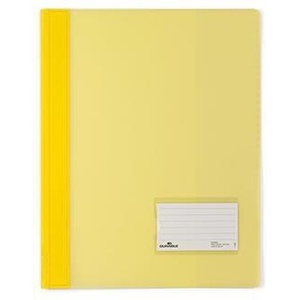 DURABLE DURALUX Extra Wide PVC Yellow Fastener Translucent DIN <b>A4</b> File <b>Folder</b> Accessories - Product Image 1
