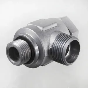 ข้อต่อข้อศอกไฮดรอลิกแบบหมุนได้ BSP Metric รุ่น XSDOR NW ชุบสังกะสีนิกเกิล ของใหม่ - Product Image 1