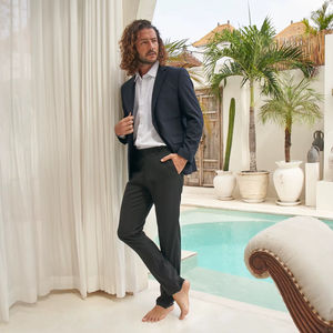 Pantalones Formales Clásicos de Corte Recto para Hombre BEAM, Talla XL, 100% Poliéster, Cierre de Cremallera, Cintura Media, Color Sólido, Cómodos, Ligeros - Product Image 2