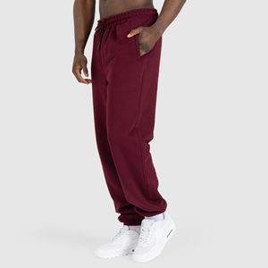 2024 ropa de calle suelta de gran tamaño con cordón % 100 algodón pantalones de chándal para hombre Jogger tela de punto doble ropa de gimnasio artículo OEM - Product Image 2