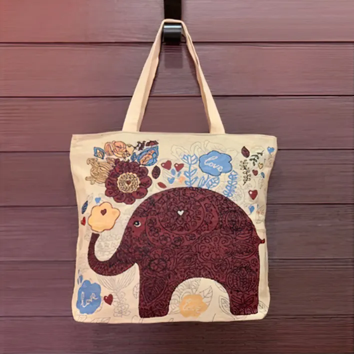 HIPPIE BOHO Thai Handmade Festival Elefant Baumwolle Hippy Handmade Side Cross body Umhängetasche Herren Damen Reisen