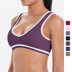 Soutien-gorge de sport respirant sans couture antibactérien pour femmes, soutien moyen, réglable à l'avant, yoga, gym, course à pied, fitness, haut de sport - Product Image 5