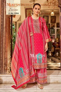 Haut imprimé numérique en soie crêpe pure avec ensemble Plazzo et Dupatta pour femme parfait pour la fête - Product Image 5