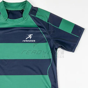 Camiseta de rugby ligera con zonas de malla transpirable y ajuste delgado para juegos de agilidad Camiseta de calentamiento de rugby - Product Image 5