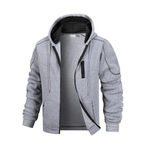 <b>Men's</b> Casual Sports Zipper Hoodie Coat Solid Color Slim Fit <b>Cardigan</b> Jacket Sports Sweatshirt Clothing - Product Image 5