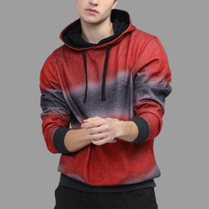 Sudadera con Capucha para Hombre, Diseño de Lujo con Estampado Degradado, Estilo Urbano, Mezcla de Algodón Resistente para un Look Diario a la Moda - Product Image 1