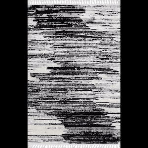 Collection de tapis de haute qualité Mansour inspirée des motifs géométriques tribaux pour un usage domestique en matériau rembourré en polypropylène - Product Image 1